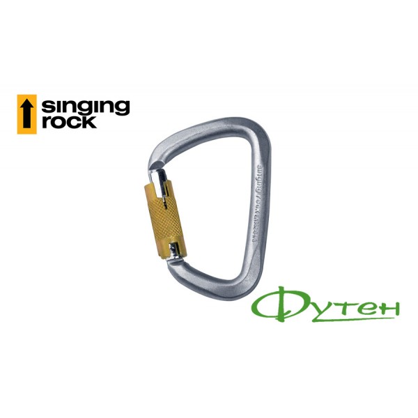 Карабін Singing Rock D Steel CONNECTOR Triple Lock