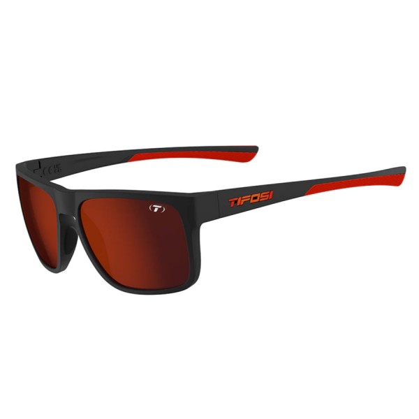 Очки Tifosi SWICK, Satin Black/Crimson с линзами Smoke Red Mirror