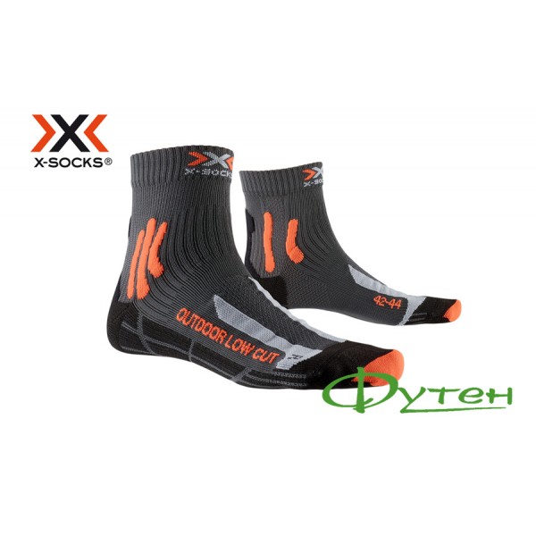 Термоноски X-socks TREK OUTDOOR LOW CUT MEN anthracite/orange