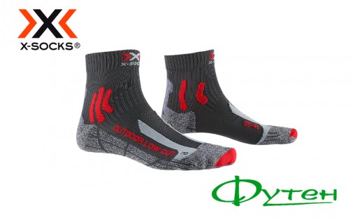 Термоноски X-socks TREK OUTDOOR LOW CUT MEN anthracite/red
