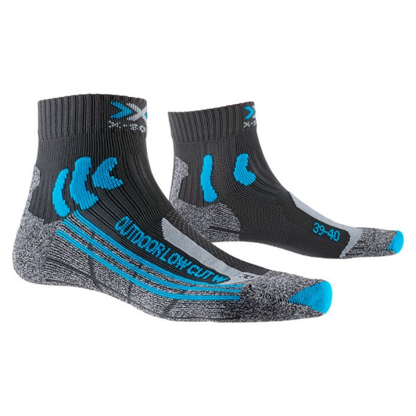 Шкарпетки жіночі X-socks TREK OUTDOOR LOW CUT WMN anthracite/turquoise