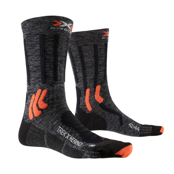 Шкарпетки X-socks TREK X MERINO grey duo melange/x-orange/black