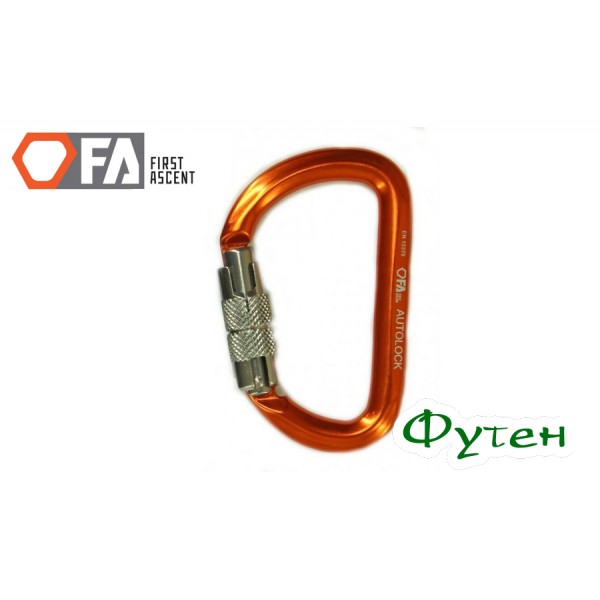 Карабін алюмінієвий First Ascent AUTOLOCK orange