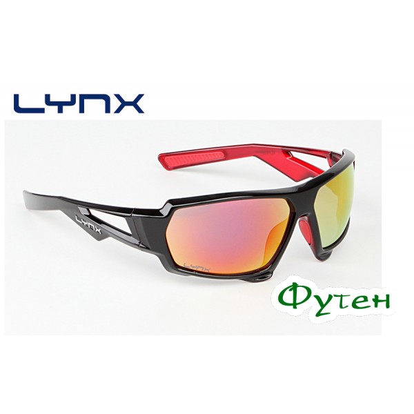 Окуляри велосипедні Lynx HUSTON BR shiny black/inside crystal red