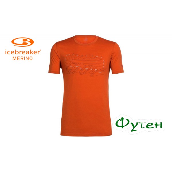 Футболка мужская Icebreaker TECH LITE SS CREWE MEN FIRST ASCENTS copper