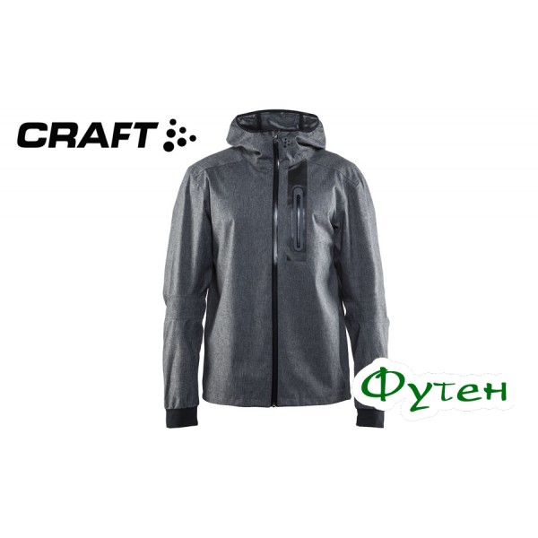 Велосипедная куртка Craft RIDE RAIN JACKET M dk grey melange/black