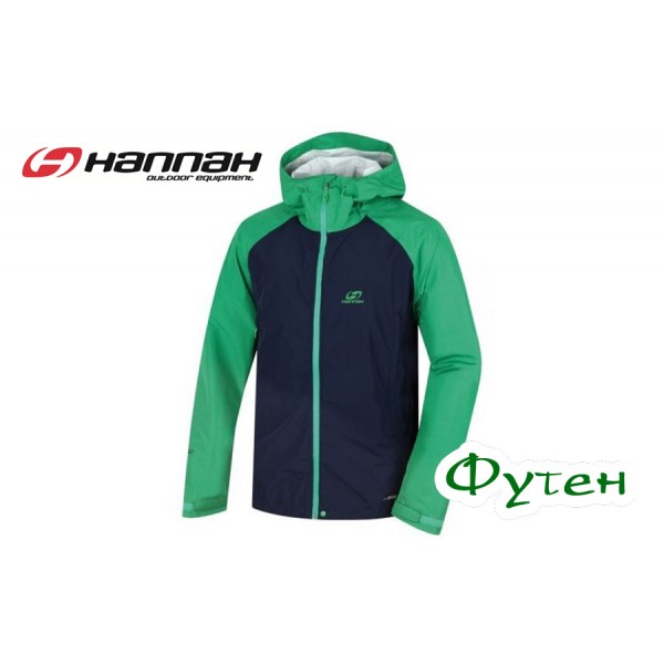 Куртка мужская мембранная Hannah HAKEN black iris/bright green