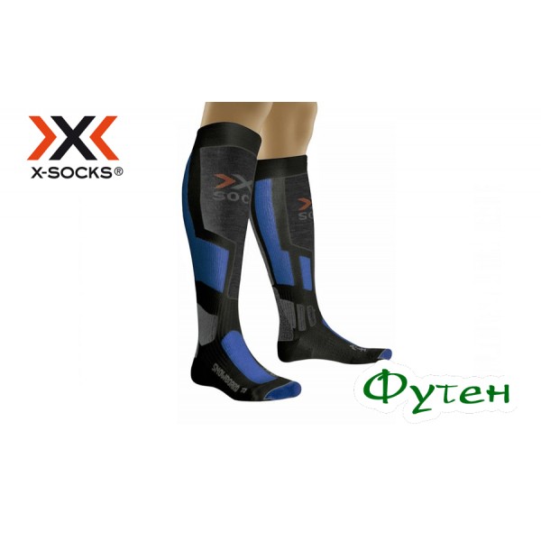 Термоноски для сноуборда X-socks SNOWBOARD antracite/azure