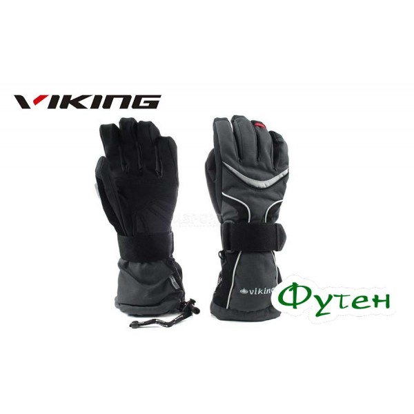 Перчатки сноубордические Viking SNOWBOARD DRAGON Dry-Zone черно-серые