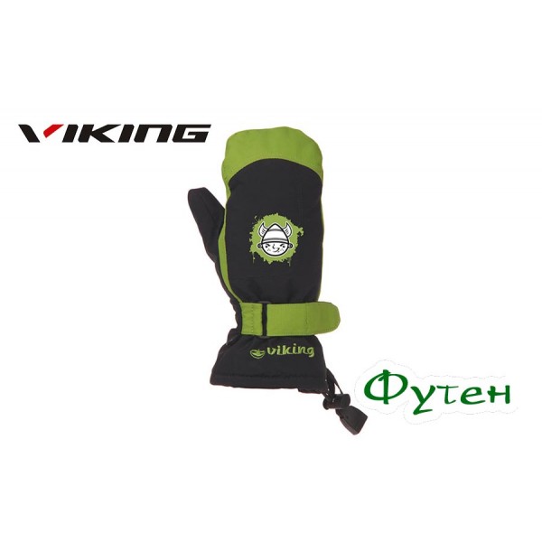 Рукавиці дитячі Viking BUDDY чорно-зелені