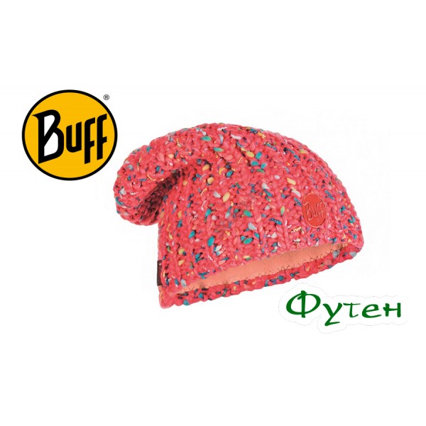 Шапка Buff KNITTED & POLAR HAT YSSIK pink fluor