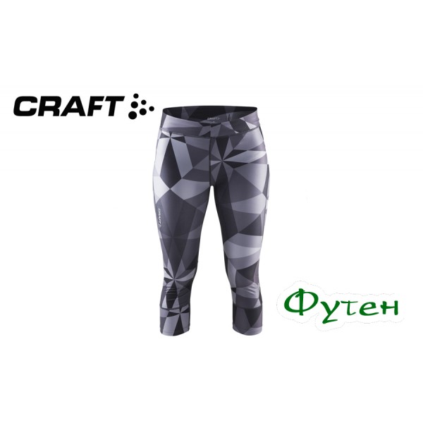 Капрі жіночі бігові Craft DEVOTION CAPRI W 1091 P geo black/black