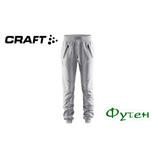 Штаны женские Craft IN-THE-ZONE SWEATPANTS W grey melange/white/black