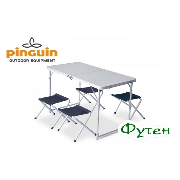 Мебельный набор для кемпинга Pinguin SET TABLE + 4 STOOLS PETROL