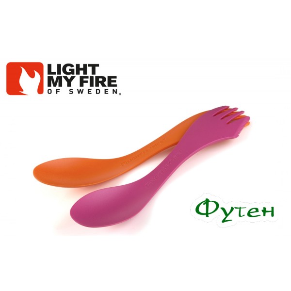 Набір ложок-виделок Light my fire SPORK LARGE 2-pack fuchsia/orange