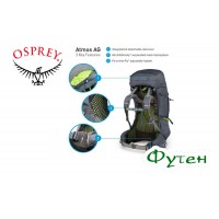 Рюкзак туристический Osprey ATMOS AG 65 graphite grey