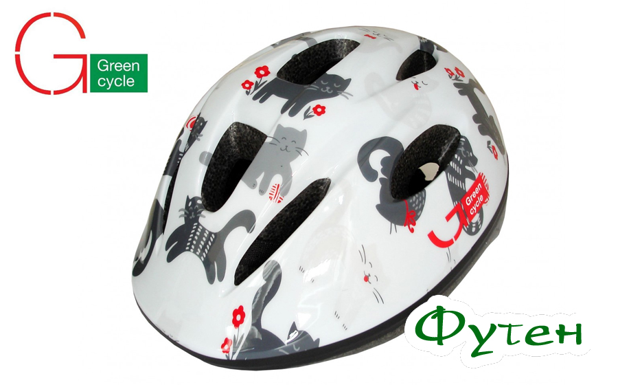 шлем детский Green Cycle Kitty белый