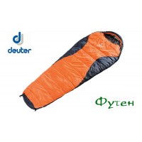 Спальник Deuter DREAM lite 400 (-26-8-2) sun orange-midnight Левая молния