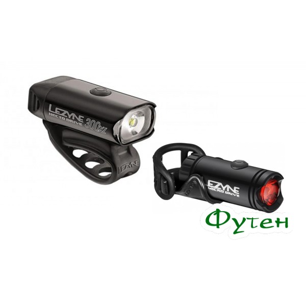 Набор велофонарей Lezyne HECTO DRIVE 300XL + REAR LED MICRO DRIVE