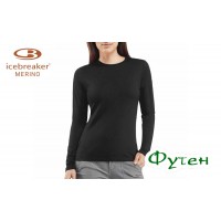 Термоблуза женская Icebreaker TECH TOP LS CREWE WMN black