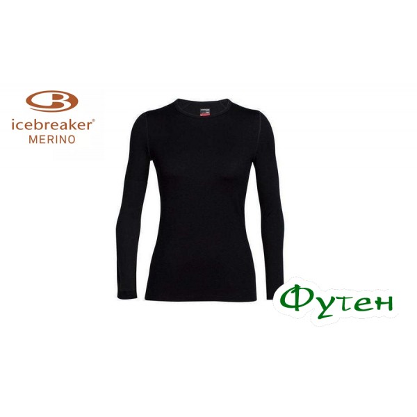 Термоблуза женская Icebreaker TECH TOP LS CREWE WMN black