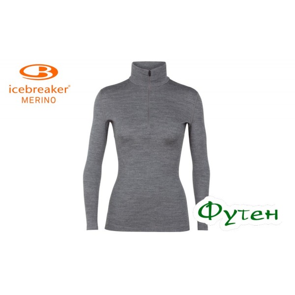 Термоблуза женская Icebreaker TECH LS HALF ZIP WMN critstone heather