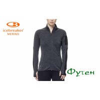 Куртка женская Icebreaker ATOM LS Zip WMN Jet hthr/black