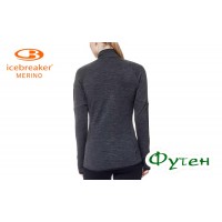 Куртка женская Icebreaker ATOM LS Zip WMN Jet hthr/black