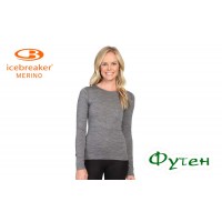 Термобелье женское Icebreaker OASIS LS CREWE WMN gritstone heather