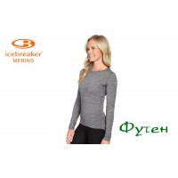 Термобелье женское Icebreaker OASIS LS CREWE WMN gritstone heather