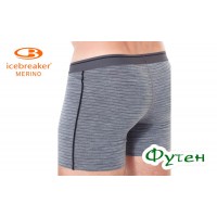 Термобелье мужское Icebreaker ANATOMICA BOXERS MEN gritstone heather/black stripe