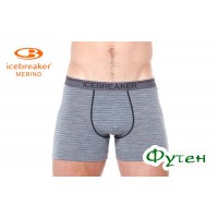 Термобелье мужское Icebreaker ANATOMICA BOXERS MEN gritstone heather/black stripe