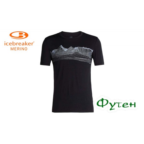 Футболка мужская Icebreaker TECH LITE SS CREWE PYRENEES MEN black