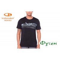 Футболка мужская Icebreaker TECH LITE SS CREWE PYRENEES MEN black