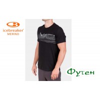 Футболка мужская Icebreaker TECH LITE SS CREWE PYRENEES MEN black