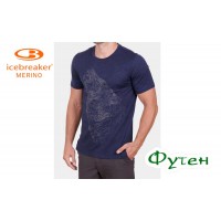 Футболка Icebreaker TECH LITE SS CREWE CONTOUR WOLF MEN dk night heather