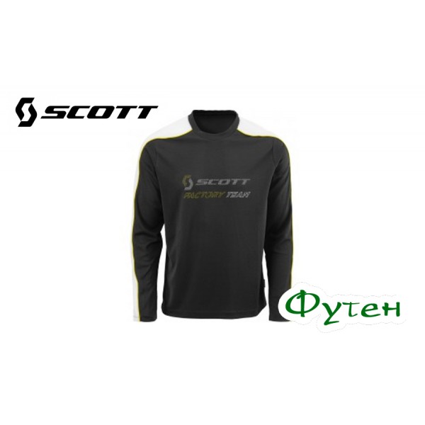 Футболка длинный рукав SCOTT T-SHIRT FACTORY TEAM чёрный/жёлтый L